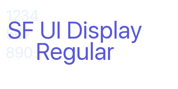 SF UI Display Regular font free