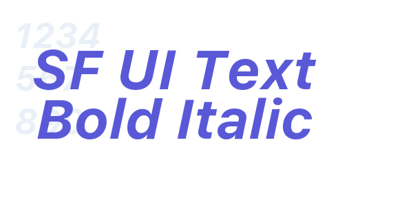 SF UI Text Bold Italic font free