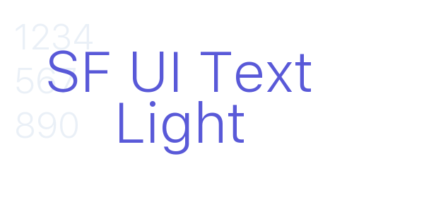 SF UI Text Light font free