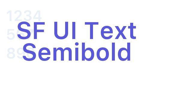 SF UI Text Semibold font