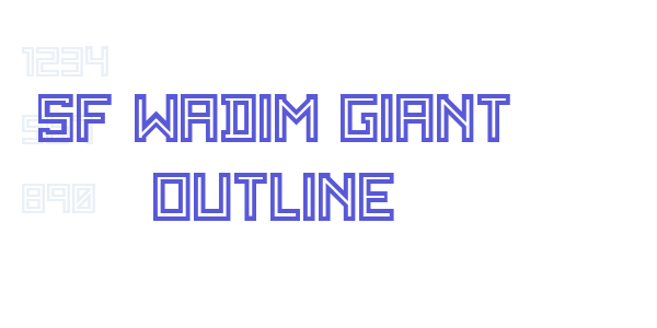 SF WADIM GIANT OUTLINE font free