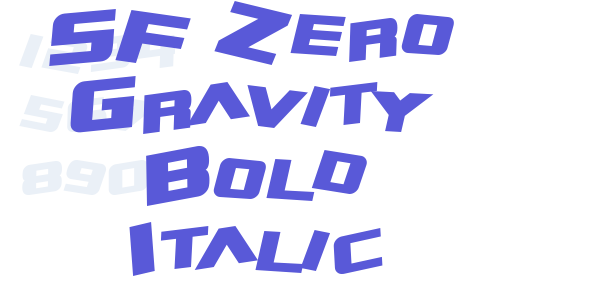 SF Zero Gravity Bold Italic font free