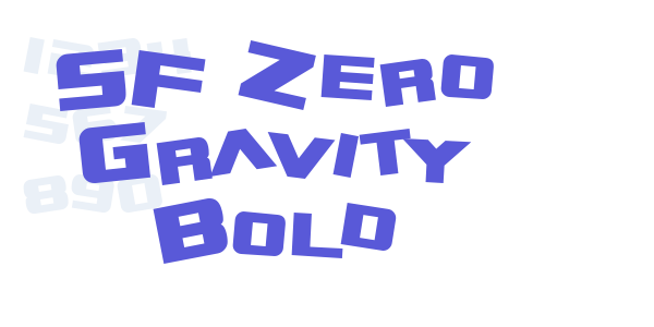 SF Zero Gravity Bold font free