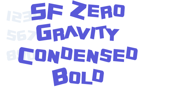 SF Zero Gravity Condensed Bold font free