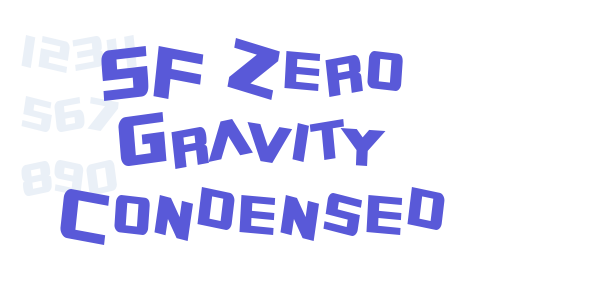 SF Zero Gravity Condensed font free