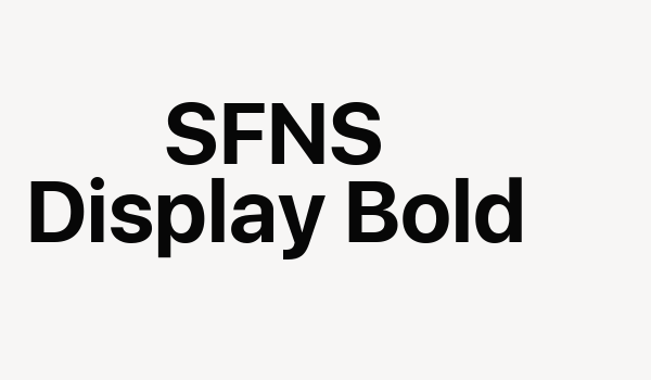 SFNS Display Bold Font