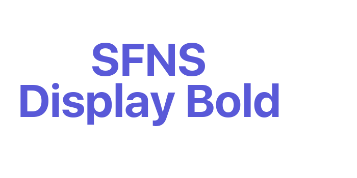 SFNS Display Bold Font Download