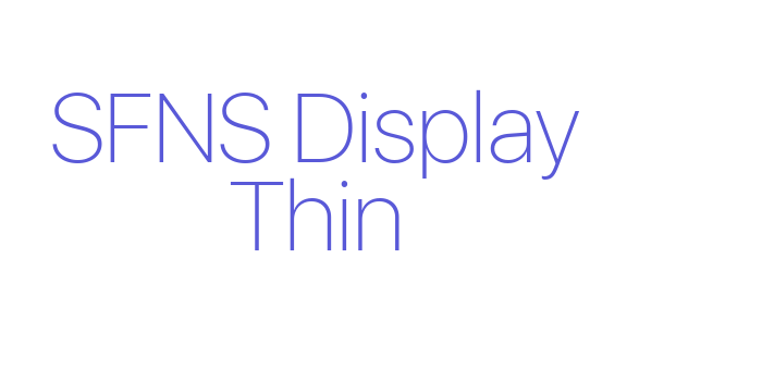 SFNS Display Thin Font Download