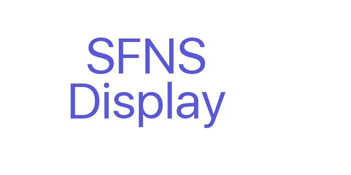 SFNS Display Font