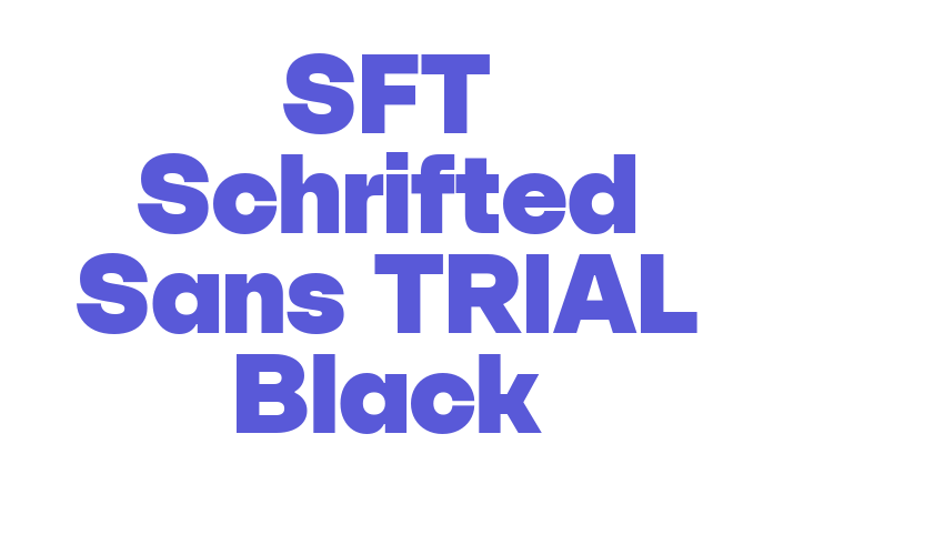 SFT Schrifted Sans TRIAL Black Font