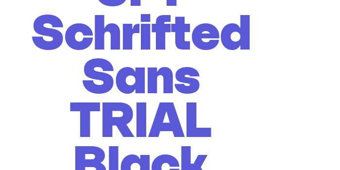 SFT Schrifted Sans TRIAL Black Font