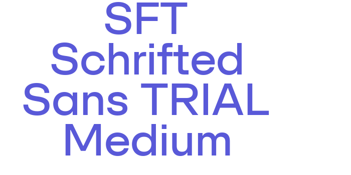 SFT Schrifted Sans TRIAL Medium Font Download