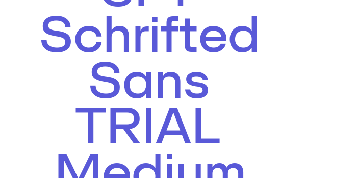 SFT Schrifted Sans TRIAL Medium Font