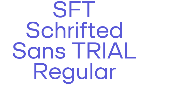 SFT Schrifted Sans TRIAL Regular Font Download