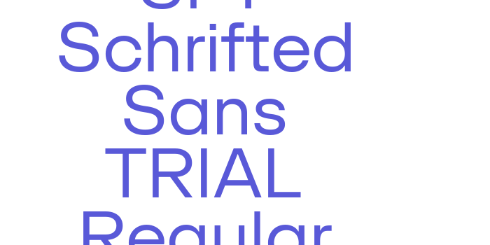 SFT Schrifted Sans TRIAL Regular Font