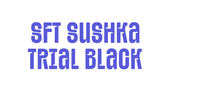 SFT Sushka TRIAL Black Font