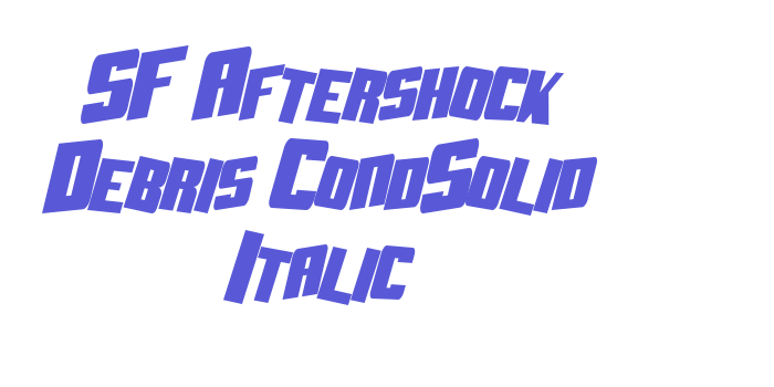 SF Aftershock Debris CondSolid Italic Font Download