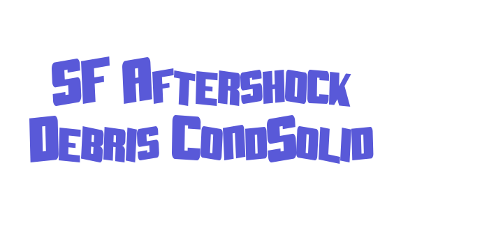 SF Aftershock Debris CondSolid Font Download