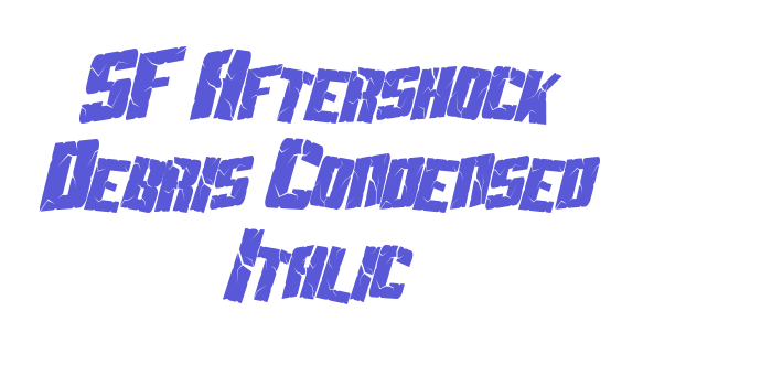 SF Aftershock Debris Condensed Italic Font Download