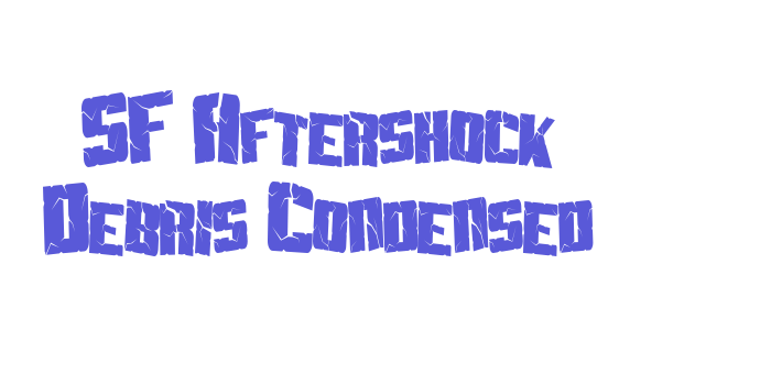 SF Aftershock Debris Condensed Font Download