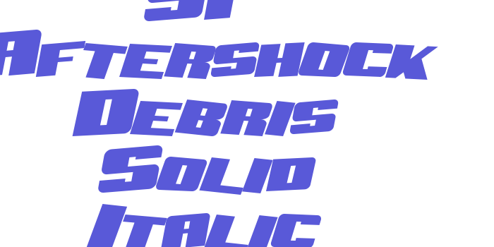 SF Aftershock Debris Solid Italic Font Download