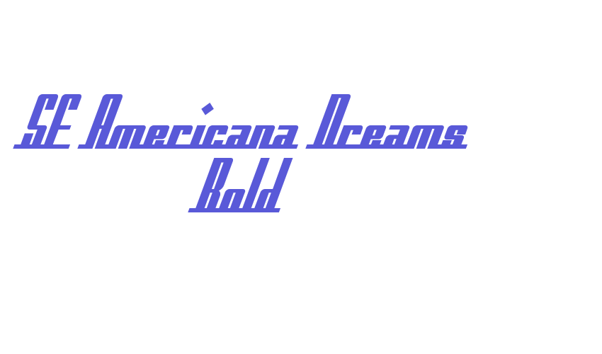 SF Americana Dreams Bold Font