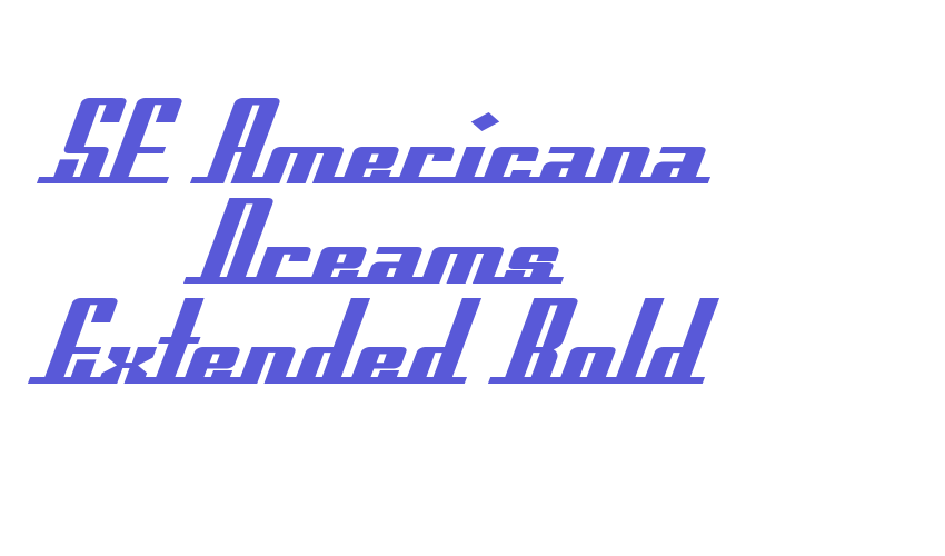 SF Americana Dreams Extended Bold Font