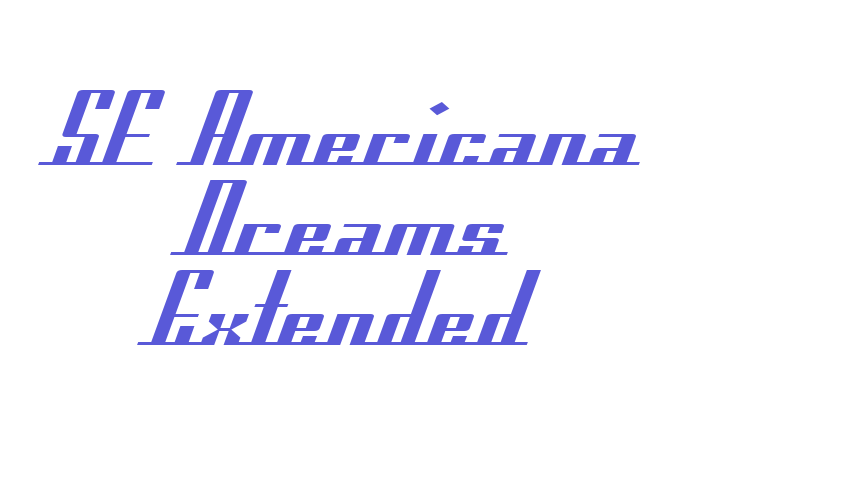 SF Americana Dreams Extended Font