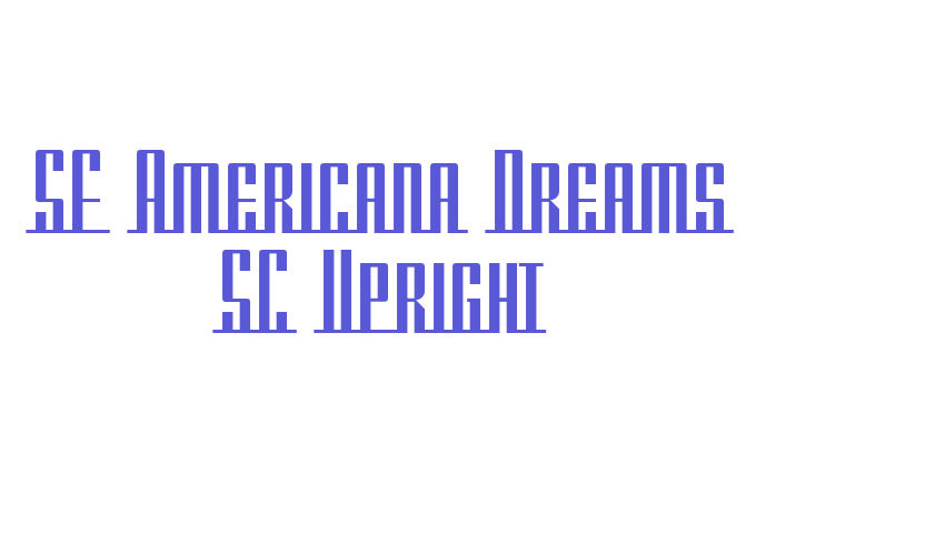 SF Americana Dreams SC Upright Font