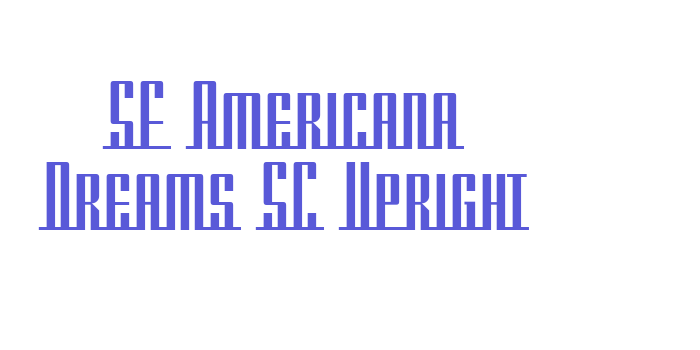 SF Americana Dreams SC Upright Font Download