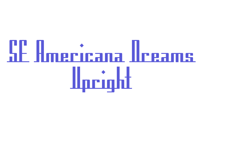 SF Americana Dreams Upright Font