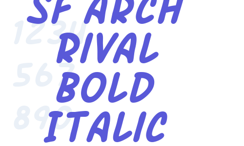 SF Arch Rival Bold Italic Font Download