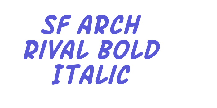 SF Arch Rival Bold Italic Font Download