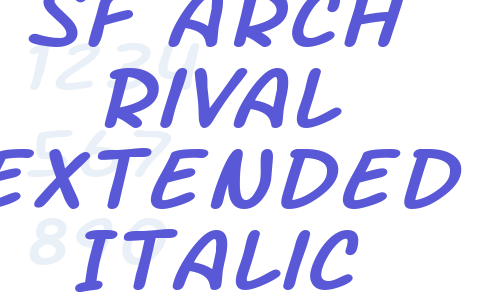 SF Arch Rival Extended Italic Font Download