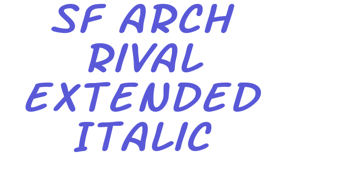 SF Arch Rival Extended Italic Font Download