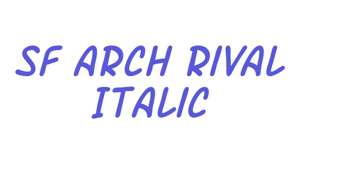 SF Arch Rival Italic Font Download