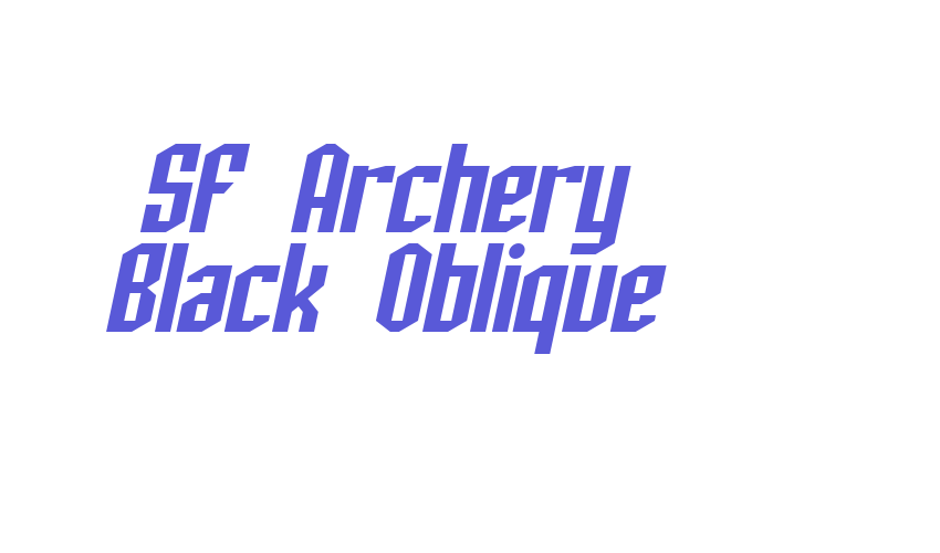 SF Archery Black Oblique Font Download