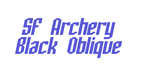 SF Archery Black Oblique Font Download