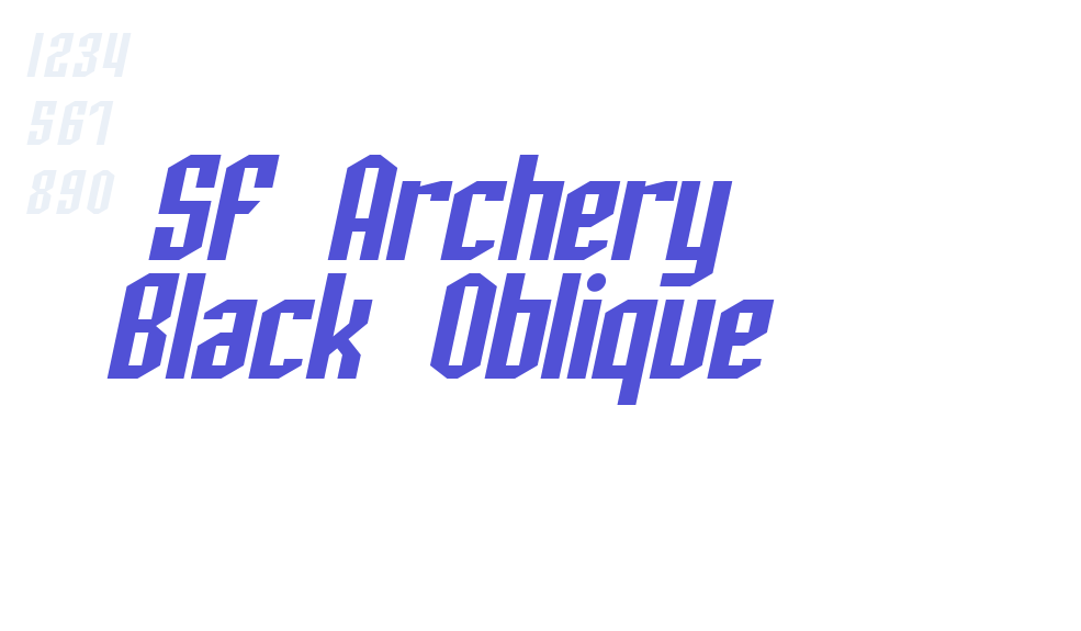 SF Archery Black Oblique-font-download