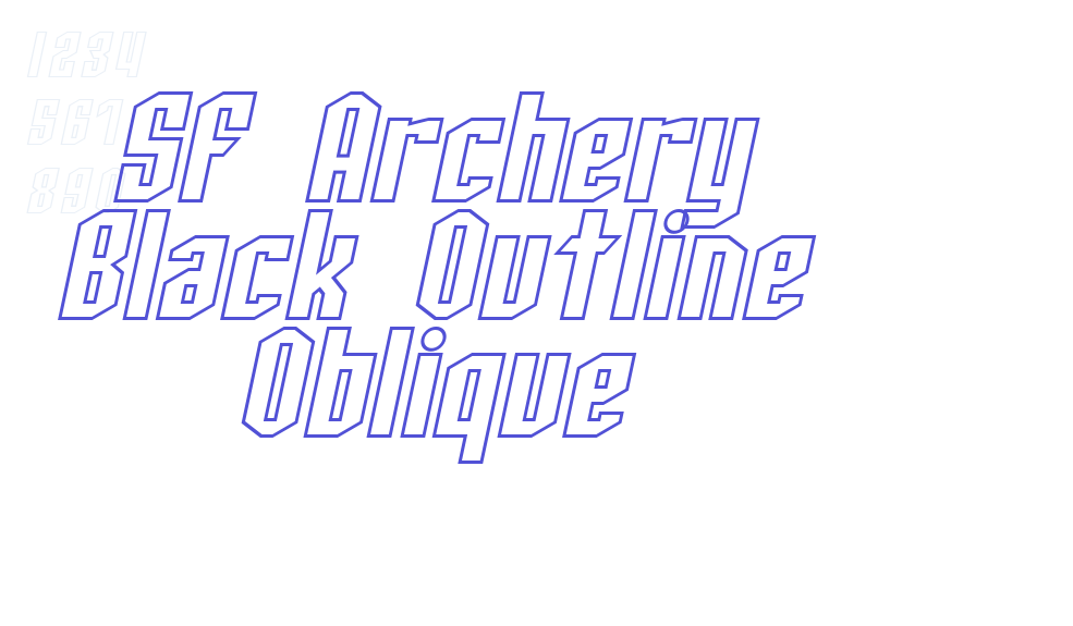 SF Archery Black Outline Oblique-font-download