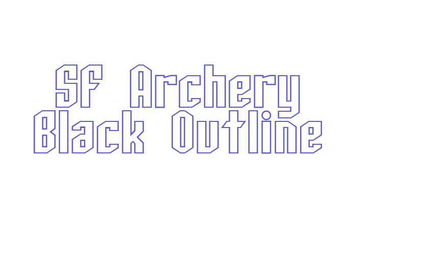 SF Archery Black Outline Font Download