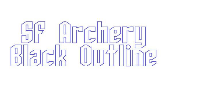 SF Archery Black Outline Font Download