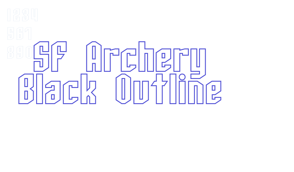 SF Archery Black Outline-font-download