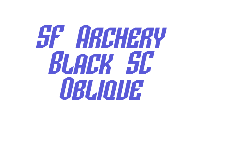 SF Archery Black SC Oblique Font Download