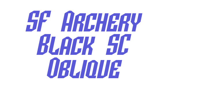 SF Archery Black SC Oblique Font Download