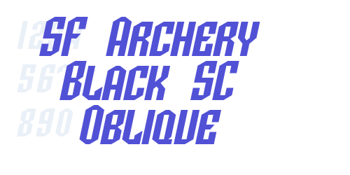 SF Archery Black SC Oblique-font-download