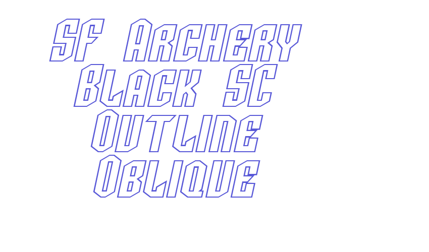 SF Archery Black SC Outline Oblique Font Download