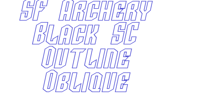 SF Archery Black SC Outline Oblique Font Download