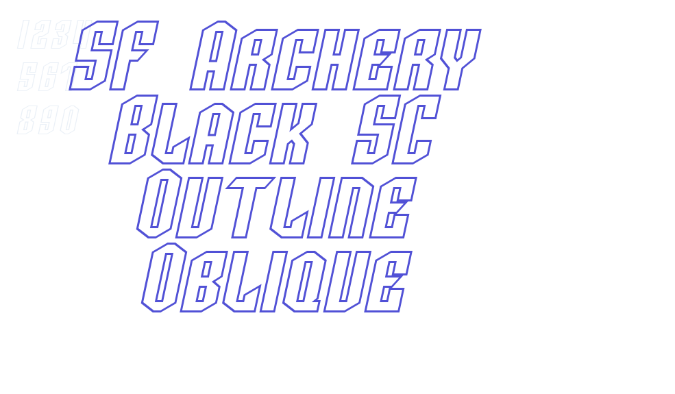 SF Archery Black SC Outline Oblique-font-download