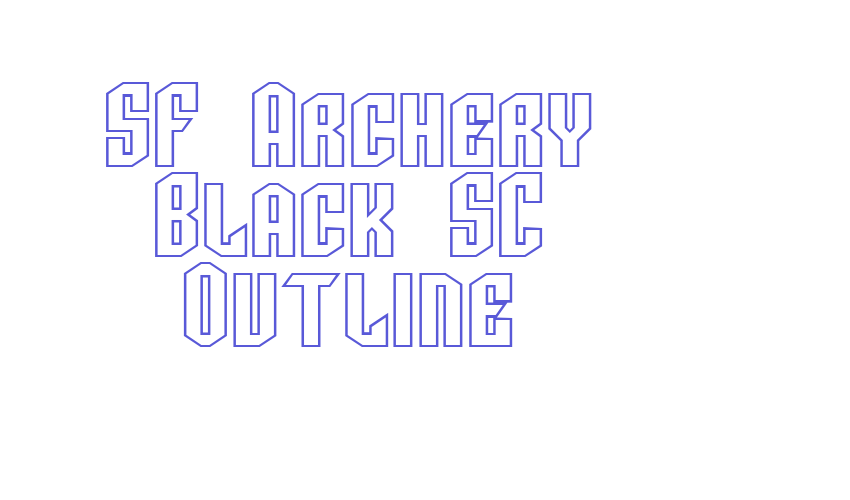 SF Archery Black SC Outline Font Download